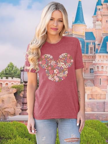 Image of Magic Kingdom Castle Shirt Holiday Short Sleeve Boho Clothes for Women