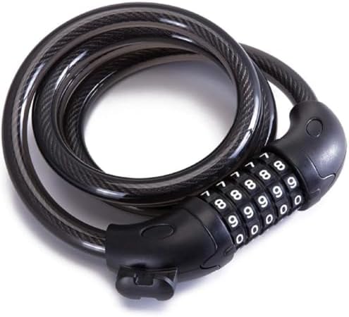 Şifreli Bisiklet Scooter Kilidi 5 Haneli Kod Şifreli Motosiklet Kiliti Pvc Paslanmaz SİYAH - Görsel 1