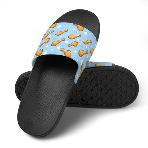 Fried Chicken Legs Sky Cloud House Sandals Slip On Bathroom Slippers Beach Summer Shoes for Men Women4