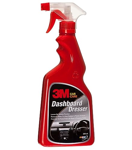 3M Car Dashboard Dresser (500 ml) | Restores Gloss and Shine on Dashboard and Other Plastic Parts | Protection from UV Rays and Fading