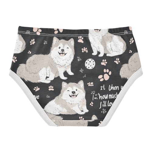 Wusikd Husky Dogs Girls' Underwear Cotton Cute Girls Briefs Soft Toddler Underwear 2T2