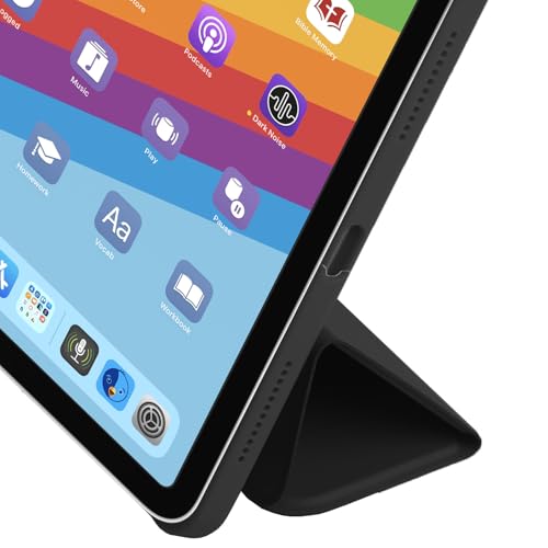 Image of Arctic Fox Smart Folio Case for iPad Pro 13 inch (2024) Cover Case (M4) with Pencil Holder, Trifold Multi Angle Stand,Auto Wake /Sleep, Durable Protection, PU+PC+TPU, Black