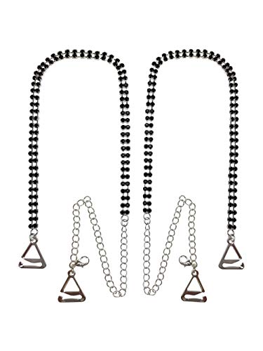 Preisvergleich Produktbild Diamante BH-Träger, doppelreihig, 2 Stück, Schwarz