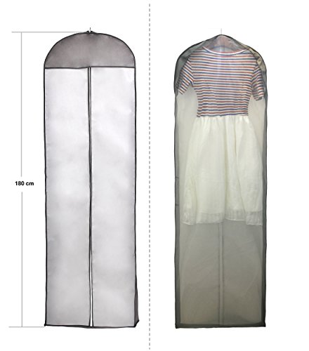 TUKA 71" Breathable Garment Cover High Quality, 180 x 58 cm Wedding Gown Dress Clothes Bag - Image 2