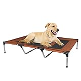 KOPEKS - Elevated Indoor Outdoor Portable Bed - Extra Large Size Brown Color