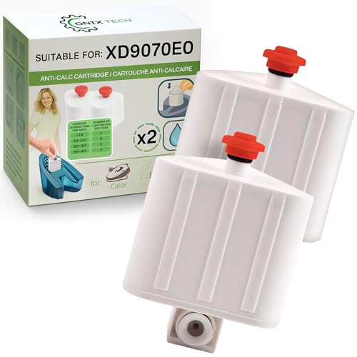 ONIX TECH 2 Piezas Cartucho Antical para Centro Planchado con Código Original XD9070E0 para Rowenta para Tefal para Calor Serie Liberty