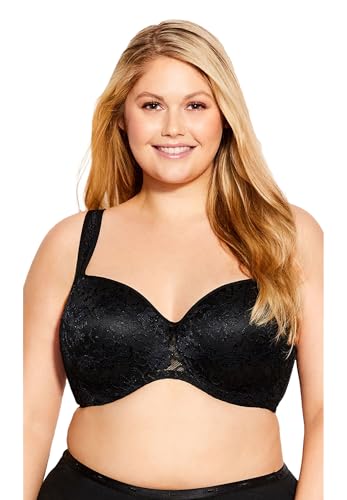 Women's Lace Balconette Bra Contouring Floral Underwire Mesh Stretch Supportive