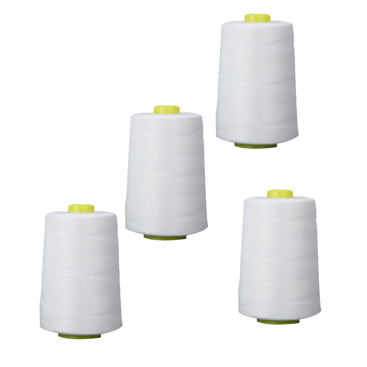 Lurrose 4pezzi Filo Poliestere Bianco Per Cucire Per Macchine Da Cucire e Cucitura Mano Per Progetti Di Sartoria e Decorazione Accessori Per Cucito e Filo Per Borse