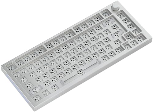 GLORIOUS Gaming GMMK PRO 75% Barebones (endast Chassi) – Modulärt mekaniskt gamingtangentbord, TKL-storlek, Chassi på 1,5 kg, RGB, helt anpassningsbart, 5-stiftsbrytare, Amerikansk/ANSI - Vit