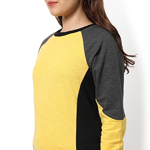 Image of PINACOLADA Women's Double Striped Hoodie with Ribbed Hem for Casual Wear | Hooded Neck | Long Sleeve | Pull On Closure | Cotton Sweatshirt Crafted with Comfort Fit for Everyday Wear