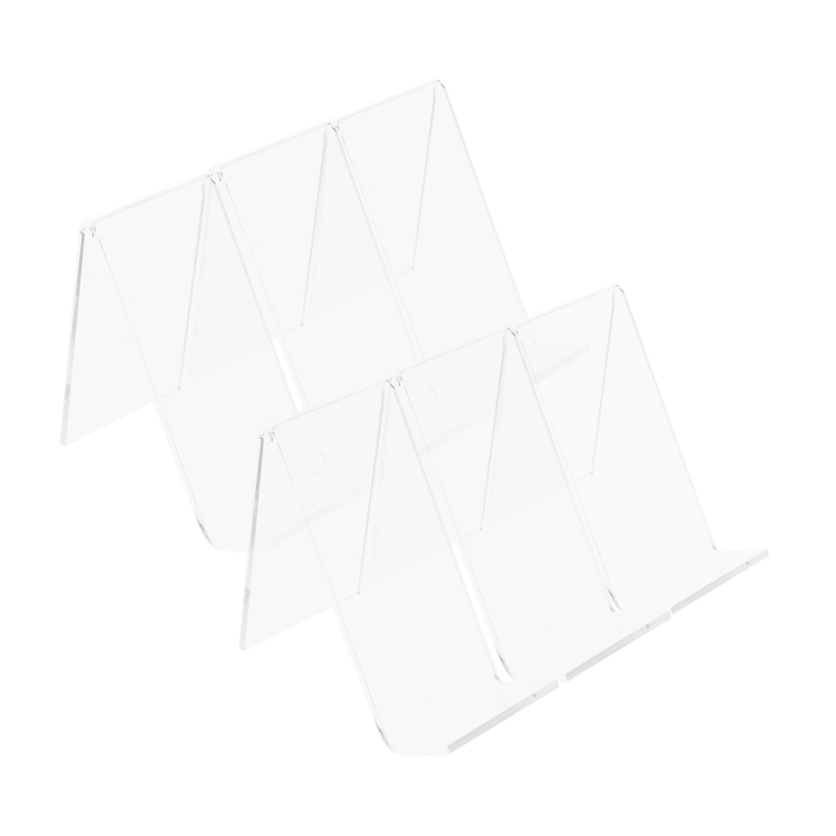 OUNONA 6pcs Boys and Girls Shoe Rack Acrylic Shoe Display Stands Sneaker Holder