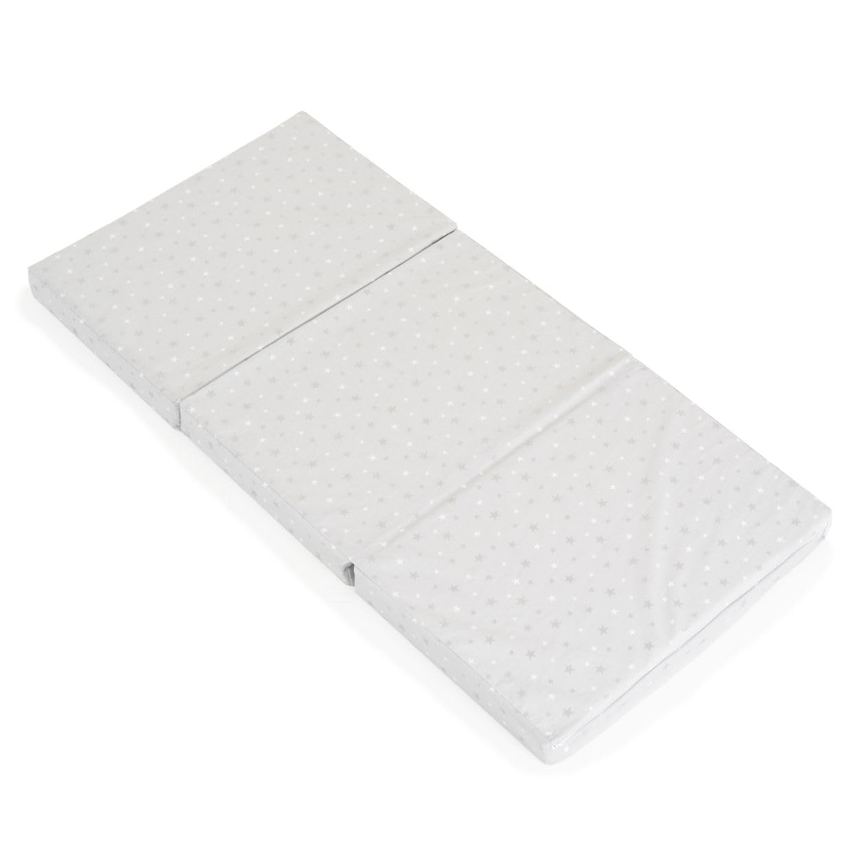 Moni colchón plegable cuna Mirage 120 x 60 x 6cm funda lavable cierre cremallera, color:gris