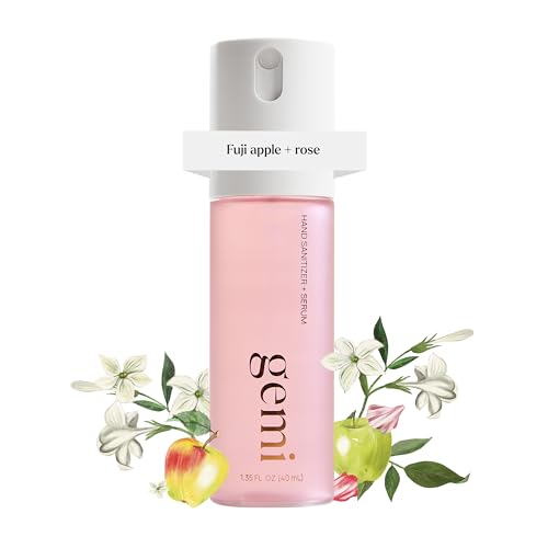 gemi Hand Sanitizer + Serum™ | Eden | Hydrating K-Beauty Formula with Centella, Vitamin B5 & Green Tea | Kills 99.9% of Germs | Fresh Scent with Lavender, Geranium & White Musk | 650 Sprays