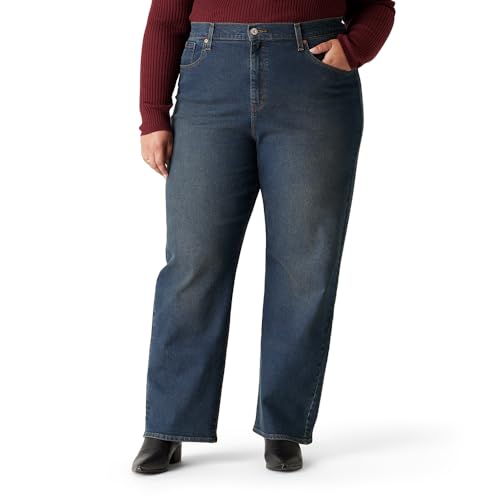 Levi Strauss Signature Women's Heritage High-Rise Loose Straight Jeans Stretch Denim (Also Available in Plus Size)