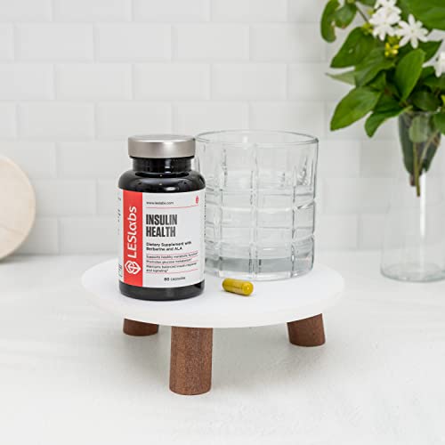 Les Labs Insulin Health – Metabolic Health, Glucose Support, Lipid & Carbohydrate Metabolism – Berberine, Chromium, Olive Leaf, Alpha Lipoic Acid & Vanadium – 60 Capsules #TOP6