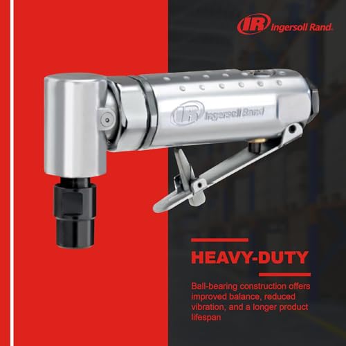 Image of Ingersoll Rand 301B Air Die Grinder - 1 /4 inch, Right Angle, 21,000 RPM, Ball Bearing Construction, Safety Lock, Aluminum Housing, Lightweight Power Tool, Black