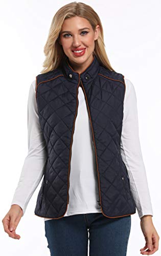 Dilgul Dames vest opstaande kraag ritssluiting gewatteerd vest jas - Image 3