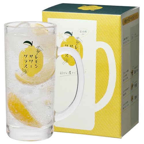 Toyo Sasaki Glass P-06431-J425 Tumbler Glass with Estimate, Lemon Sour Glass, Father's Day, 15.2 fl oz (435 ml), Stein, Dishwasher Safe, Made in Japan, Tumbler, Glass, Cup