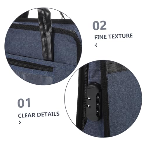 Homoyoyo Laptop Briefcase: Oxford Cloth Document Bag With Lock Business File Organizer With Handle Travel Document Holder For Meetings And Office Use3