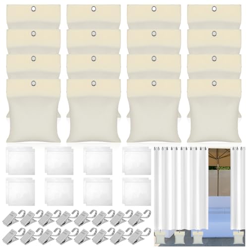 IANFAN 16 Pack Curtain Weights, 24oz Outdoor Curtain Sandbag Weighted