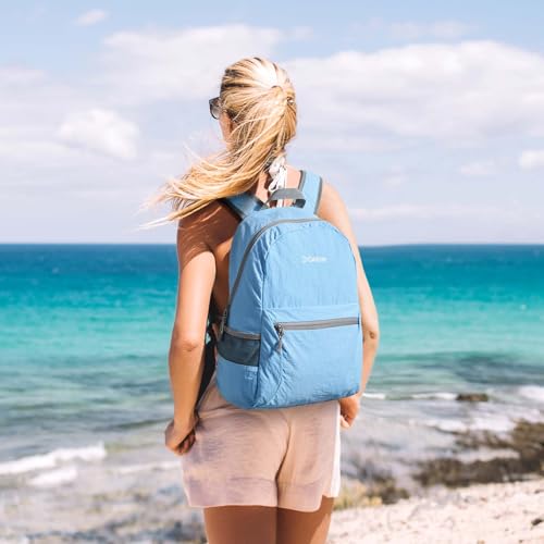 Image of G4Free 20L Small Packable Travel Hiking Backpack for Men Women | Lightweight Foldable Waterproof Daypack for Outdoor, Light Blue