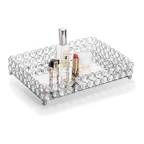 Feyarl Crystal Vanity Tray Cover