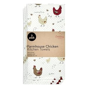 Cackleberry Home Farmhouse Chicken Kitchen Towels 100% Cotton, Set of 3 Cackleberry Home Farmhouse Chicken Kitchen Towels 100 Cotton Set of 3