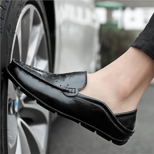 Mens Loafers Shoe Moccasins Breathable Simple Leather Comfortable Anti-Slip Slip Resistant Prom Slip-ons2