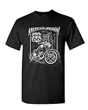America's Highway T-Shirt Route 66 MC Motorcycle Chopper Bobber Mens Tee Shirt Black Large