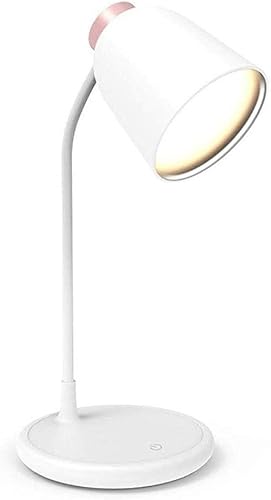 WOCOYO Lámpara de escritorio TDD con control táctil y función de memoria lámpara de oficina regulable con puerto de carga USB recargable lámparas de