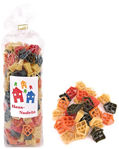 Balna Haus Nudeln Bunte Pasta 250g Hausnudeln Geschenk Hausbau Einzug Motivnudeln Geschenkidee Motiv