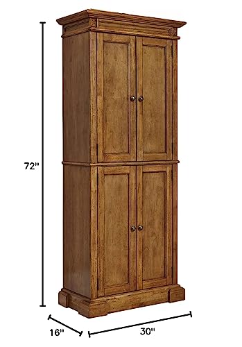 Homestyles 5004-69 Storage Pantry With Drawer And Adjustable Shelves 72 Inches High By 30 Inches Wide Distressed Oak thumb #2