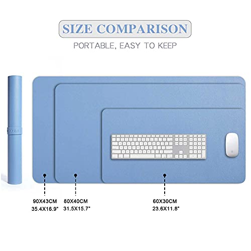Image of Desk Pad XX-Large, DOBAOJIA Office Desk Mat, Desk Cover Mat, Laptop Mat for Desk, Extended Mouse Mat, Large Mouse Pad for Office /Home, PU Leather +Suede Non-Slip 31.5 inch x 15.8 inch / 80 x 40cm