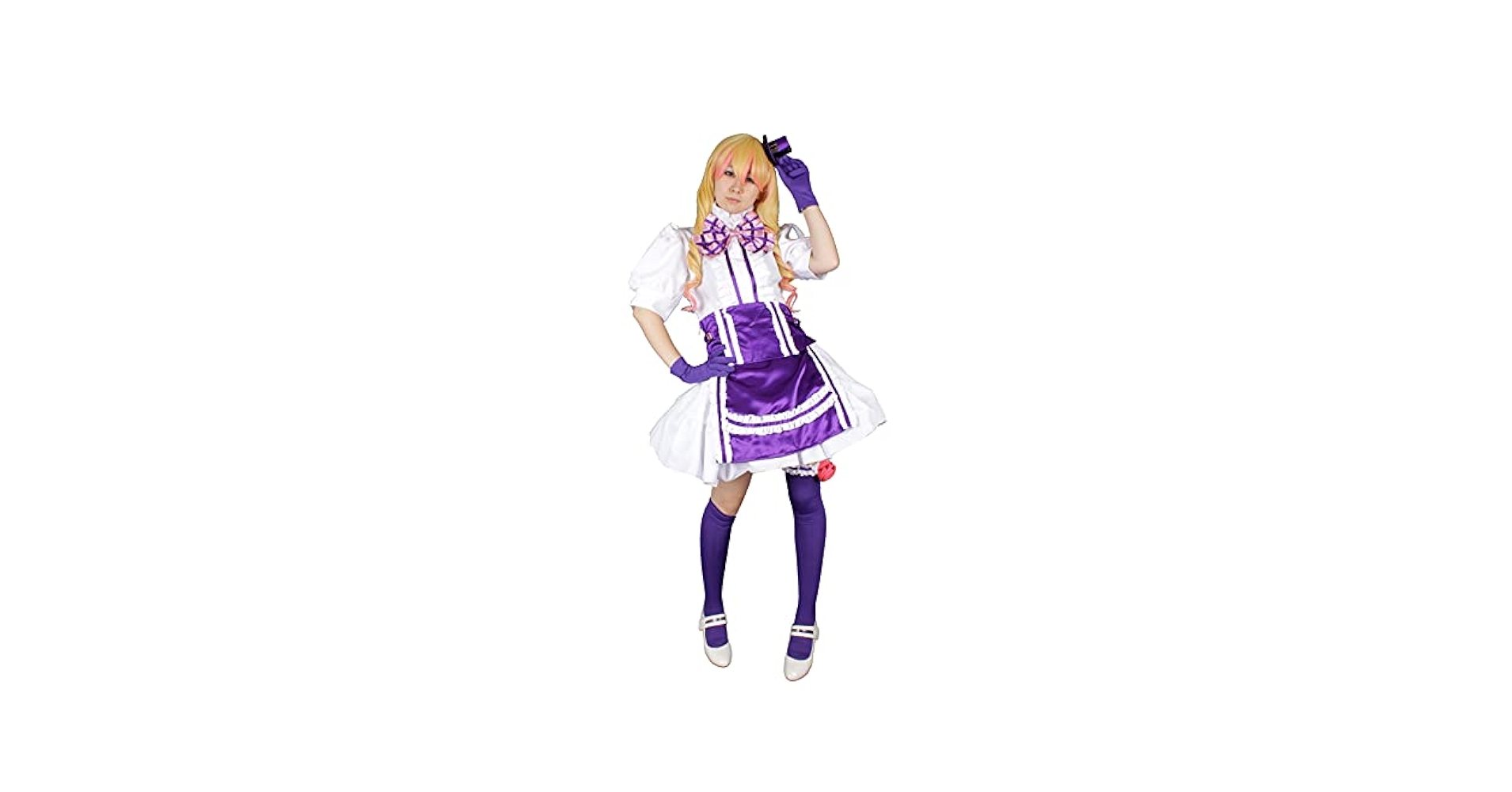 シェリル・ノーム双子座衣装 コスプレ ウイッグ付き マクロス F シェリル · ノームロング波状ライトブロンドピンク夢