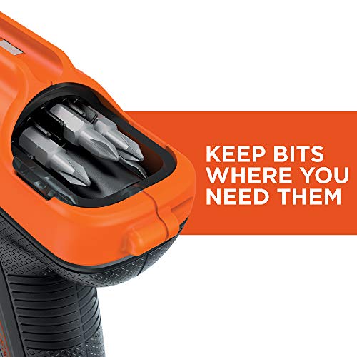 BLACK+DECKER 4V MAX Cordless Screwdriver with Bit Storage (BDCS50C)
