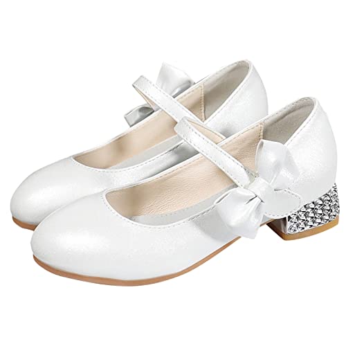 Shoes Low Heel Toddler Girls Dress Shoes Cute Bowknot Paten𝐭 Mary Jane Flower Girls Wedding High Tops for Girls Size 22