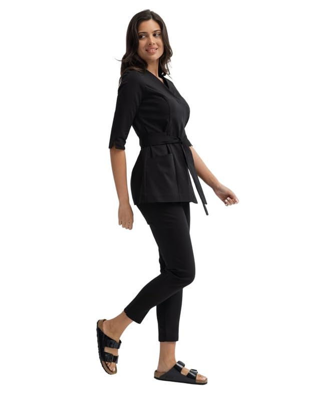 Casacca da donna Rosalie per il medico e la cura – Casacca moderna e confortevole con cintura regolabile – Abbigliamento medico professionale