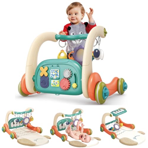 Image of Mutualproducts - Baby Gym Play Mat with Music and Lights | Tummy Time Gym Mat Musical Activity Center for Infants Toddlers, Birthday Gift for Newborn Baby Boys and Girls