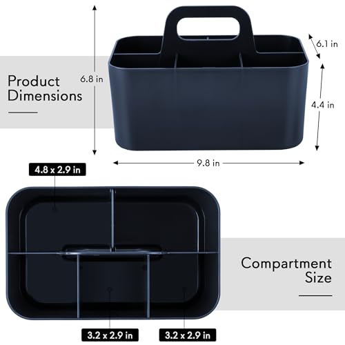 Image of Tiawudi Multipurpose Caddy Organizer, Plastic Caddy with Handle, Stackable Desk Organizer for Stationery, Marker and Pencil, Office Supplies Organizer, Dorm Caddy