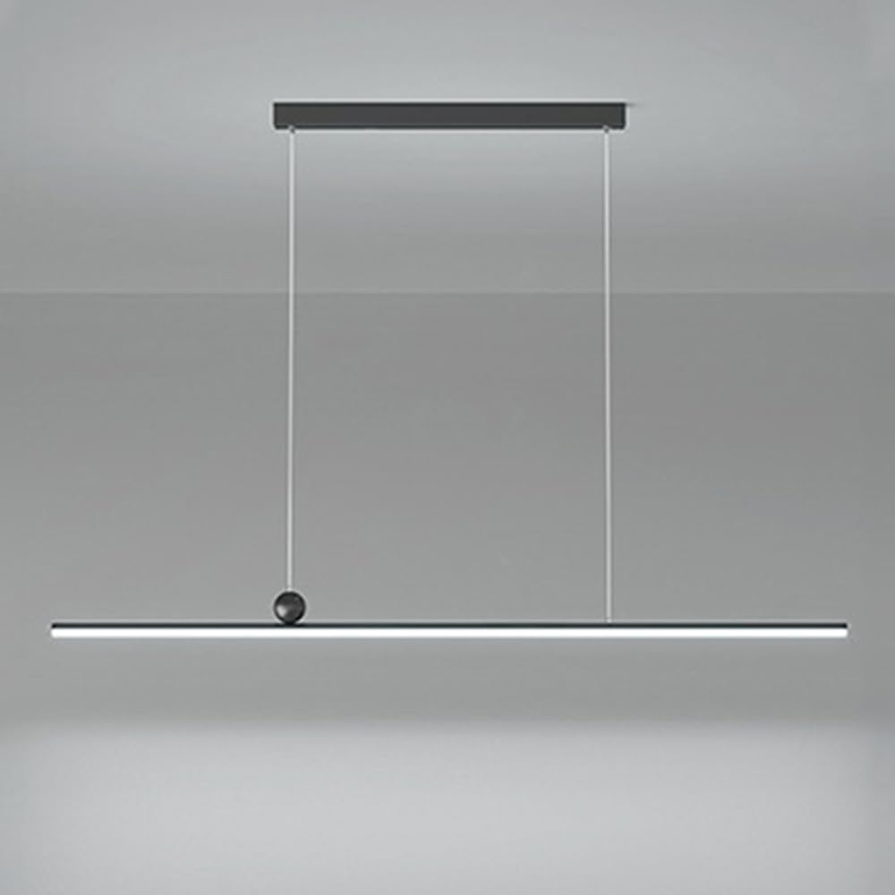 CSXSXAUO Minimalist Pendant Light Linear Chandelier Ceiling Lamp Dining Table Lighting Fitting LED Hanging Lamps Long Strip Chandeliers Lights for Restaurant Office Kitchen Island Star of
