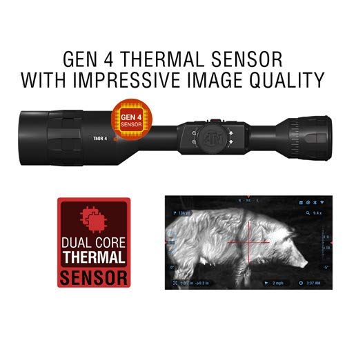theOpticGuru ATN Thor 4 640x480, 1-10x Thermal Scope w/Video rec in HD, Smooth Zoom, Bluetooth and Wi-Fi (Streaming, Gallery & Controls)