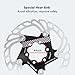 DJC Bike Brake Disc Rotor MTB Floating Brake Disc 140mm 160mm 180mm 203mm with 6 bolts Road Bike MTB BMX Steel Aluminum Brake Disc iiipro (2# red, 140mm)
