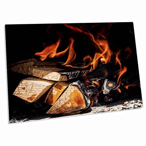 3dRose Pad para escritorio con diseño Firewood