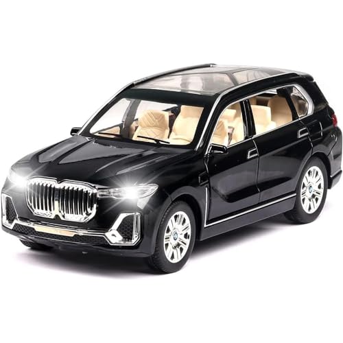 Image of DARVICE 132 Diecast Car BM X7 Sport Diecast Metal Toy Car for Kids Light Sound Pullback Openable Door