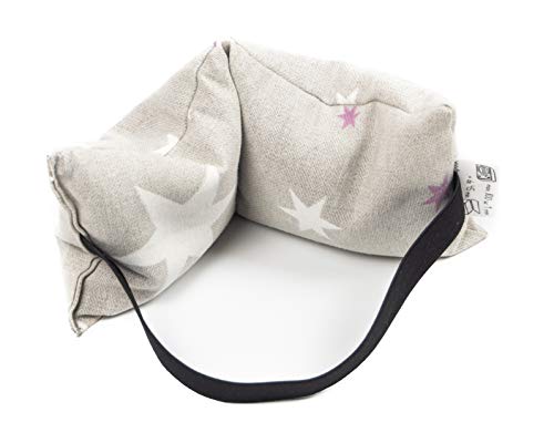 TERMOSAK + cinta 26x11 cm, Cojín térmico modulado con separaciones, saco térmico hot-cold (calor/frio) de semillas alta densidad y lavanda. (26x11 cinta, Estrellas)