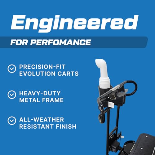 Image of Evolution Golf Bag Holder Attachment with Sand Bottle Kit - Fits Golf Carts 4 & 6 Passenger Model - Durable Golf Cart Bag Carrier with Easy Installation, Secure Fit & Weather Resistant Design | Black