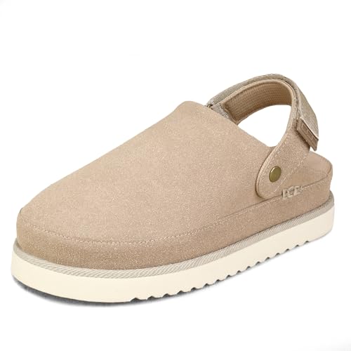 Uggs Goldenstar Clogs Uggsly Slippers Women Evellyhootds Cushionaires Slip-On Mules Fall Clogs for Women 2025 Clog Back Strap Taupe