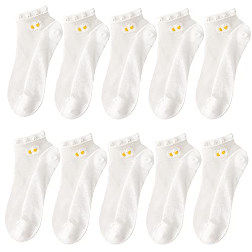 YOLAI 10PC Crystal Transparent Silky Nylon Ankle Socks For Girls Ultra-Thin No Show Elastic Socks For Women2