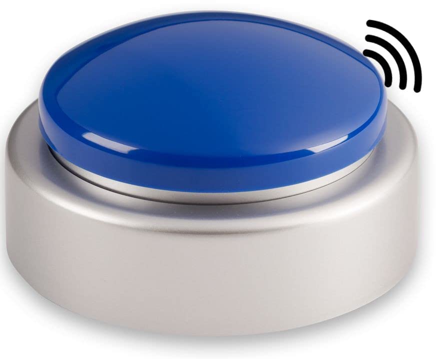 Spanish Jumbo Talking Button Clock - Visually impaired, Blind or Elderly (Blue)