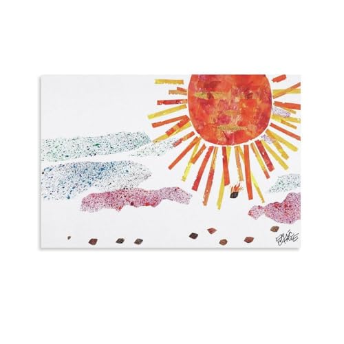 Eric Carle Prints Poster The Tiny Seed Sun Prints Canvas Wall Paint Decor Modern Home Artworks 12x18inch(30x45cm)